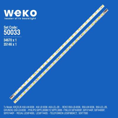 WKSET-5033 35146X1 34670X1 V500H1-LS5-T.EM4 2 ADET LED BAR (28LED)