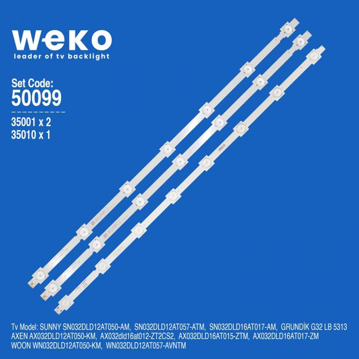 WKSET-5099 35001X2 35010X1 TKD320022000-X2   3 ADET LED BAR