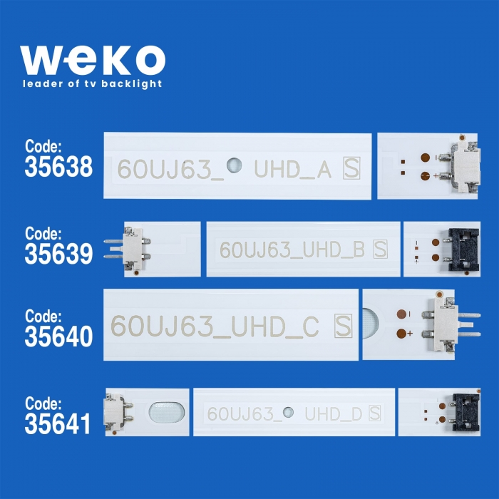 WKSET-5198 35638X3 35639X3 35640X2 35641X2 LG 60 UHD NBH 60UJ63_UHD 10 ADET LED BAR