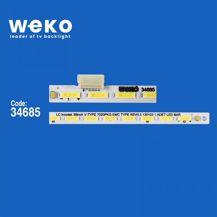 WKSET-5267 34685X1 LG INNOTEK 39INCH V-TYPE 7020PKG EMC TYPE REV0.3 130103 1 ADET LED BAR (52LED)