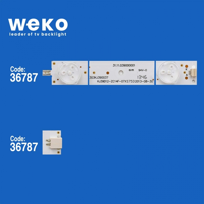 WKSET-5984 36787X3 KJ39D12-ZC14F-07 303KJ390037 3 ADET LED BAR (BÖLÜNMÜŞ 6 ADET)