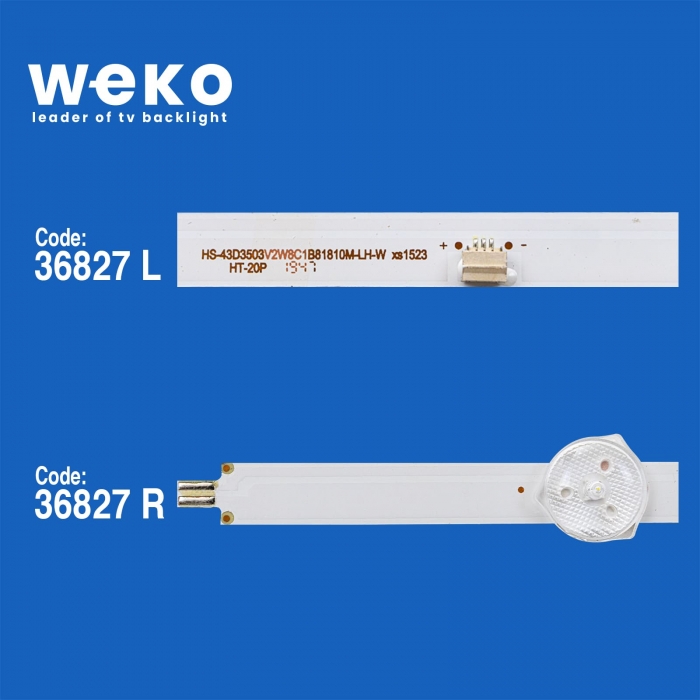 WKSET-6020 36827X3 JL.D43081330-044AS-M 3 ADET LED BAR BÖLÜNMÜŞ 6 ADET LED BAR