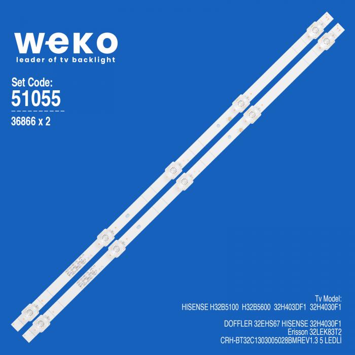 WKSET-6055 36866X2 CRH-BT32C1303005028BMREV1.3 2 ADET LED BAR