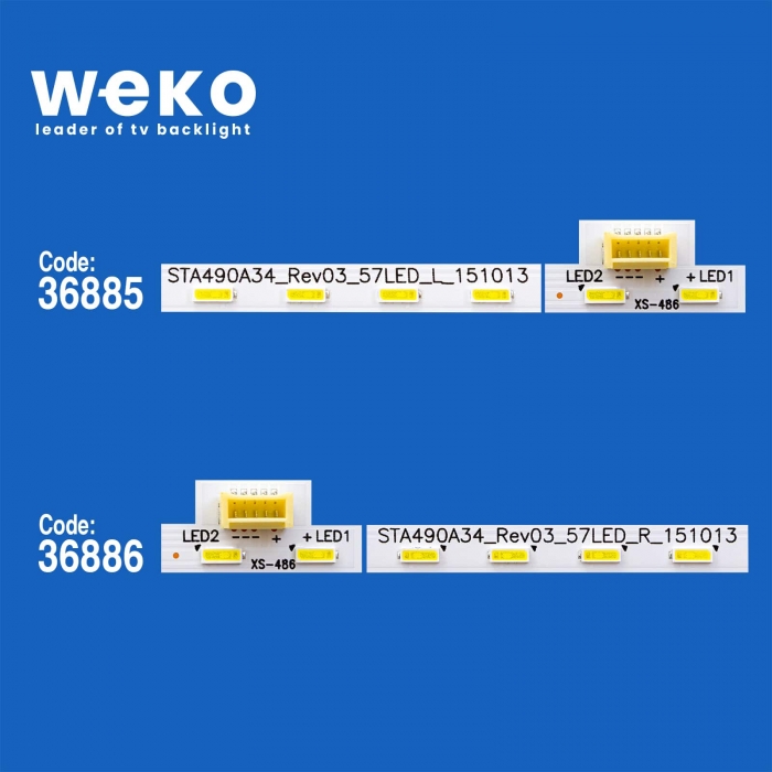 WKSET-6092 36885X1 36886X1 STA490A34_REV03_57LED_L/R_151013 2 ADET LED BAR (57LED)