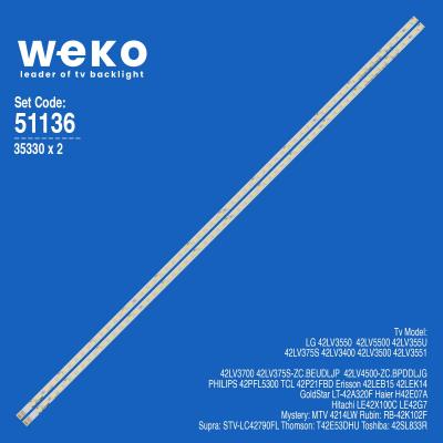 WKSET-6136 35330X2 42T11-06A  2 ADET LED BAR (60LED)