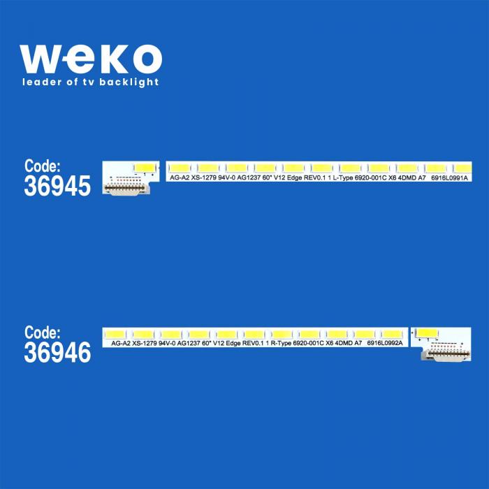 WKSET-6243 36945X1 36946X1 60 V12 EDGE REV0.1 1 L/R TYPE  2 ADET LED BAR (80LED)
