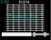 WKSET-6274 36979X7 36980X6 SVS550AF3 (LTI550HN11,LJ07-01236A/B 13 ADET LED BAR