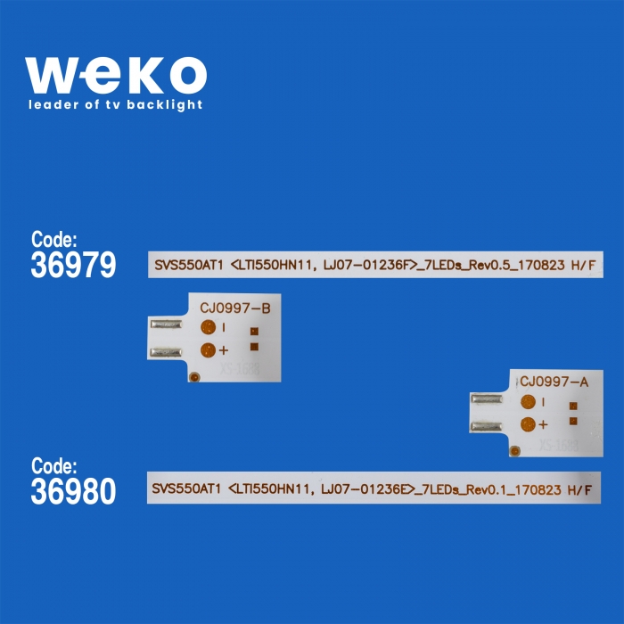 WKSET-6274 36979X7 36980X6 SVS550AF3 (LTI550HN11,LJ07-01236A/B 13 ADET LED BAR