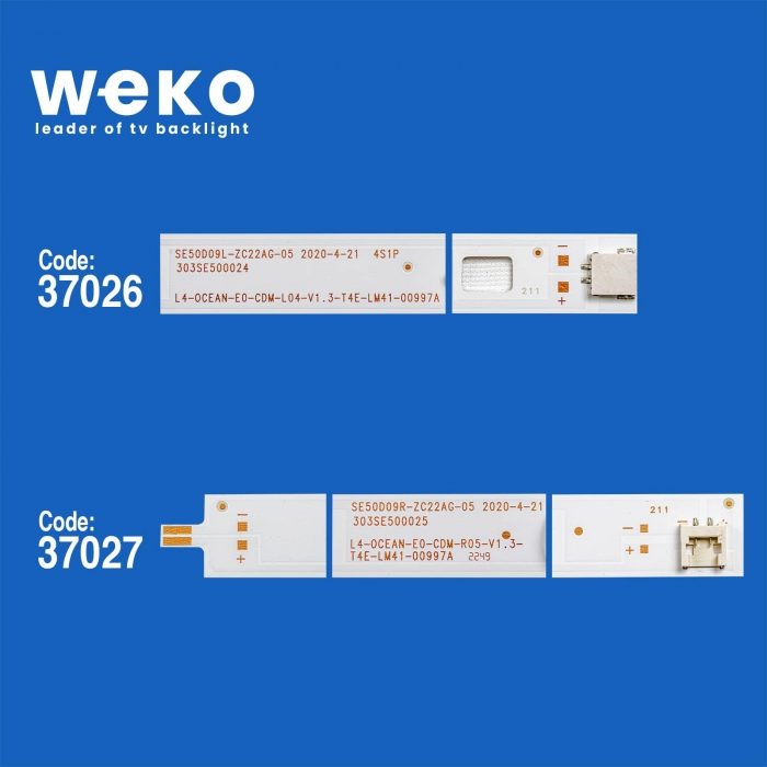 WKSET-6295 37026X4 37027X4 SE50D09L/R-ZC22AG-03 8 ADET LED BAR