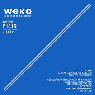 WKSET-6416 37008X2 BN96-52596A REV00 ES60SV8FPKWA56  2 ADET LED BAR (56LED)