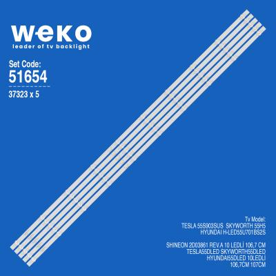 WKSET-6654 37323X5 SHINEON 2D03861 REV.A  5 ADET LED BAR