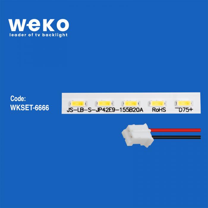 WKSET-6666 JS-LB-S-JP42E9-155B20A 75 LEDLİ 54 CM 3V  1 ADET LED BAR (54LED)