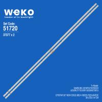 WKSET-6720 37377X2 EPISTAR 50 NEW EDGE-38EA-180223-7020-ANODE  2 ADET LED BAR (38LED)