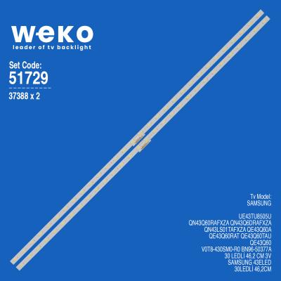 WKSET-6729 37388X2 V0T8-430SM0-R0 BN96-50377A 2 ADET LED BAR (30LED)