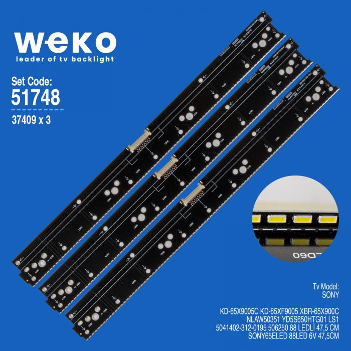 WKSET-6748 37409X3 NLAW50351 YD5S650HTG01 LS1  3 ADET LED BAR