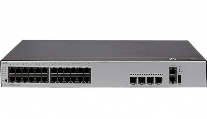 HUAWEI S5735-L24P4S-A 24*10/100/1000BASE-T ports, 4*GE SFP ports, PoE+, AC power