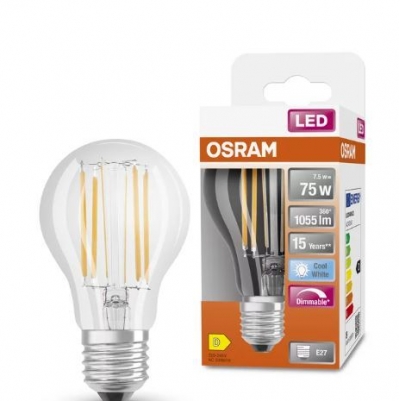 OSRAM 4058075434967 LED Flament Di·m 7.8W Kırık Beyaz Işık E27