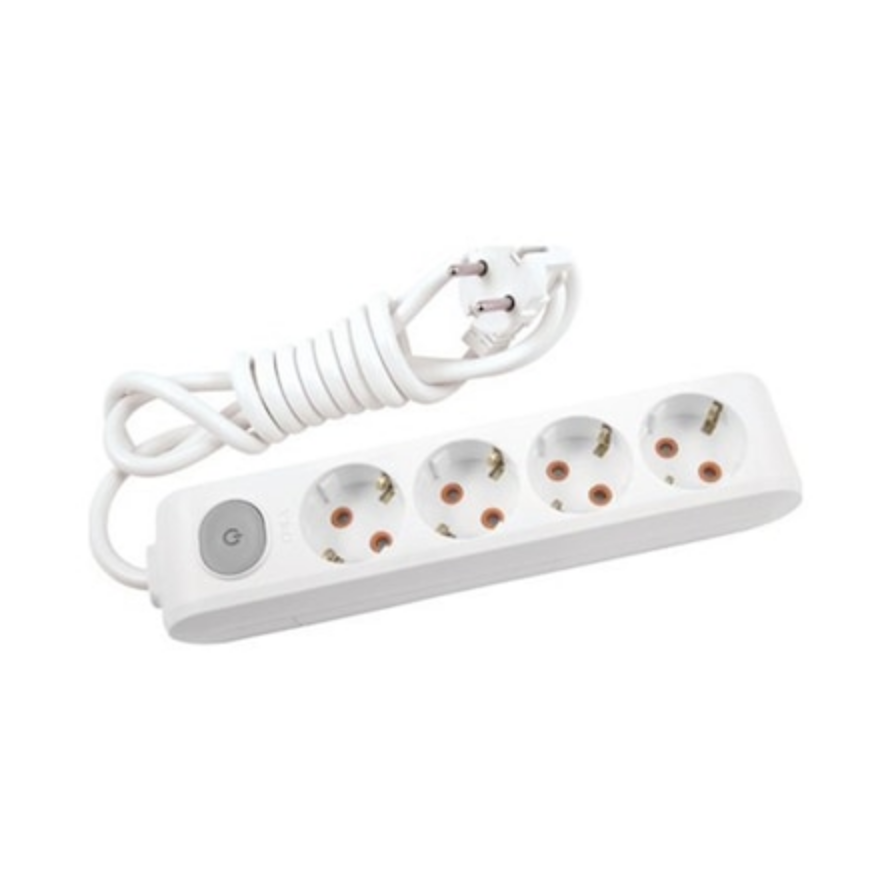 Viko Multi-led Dörtlü 2 Mt Anahtarlı Grup Priz Topraklı Çocuk Korumalı 90117402