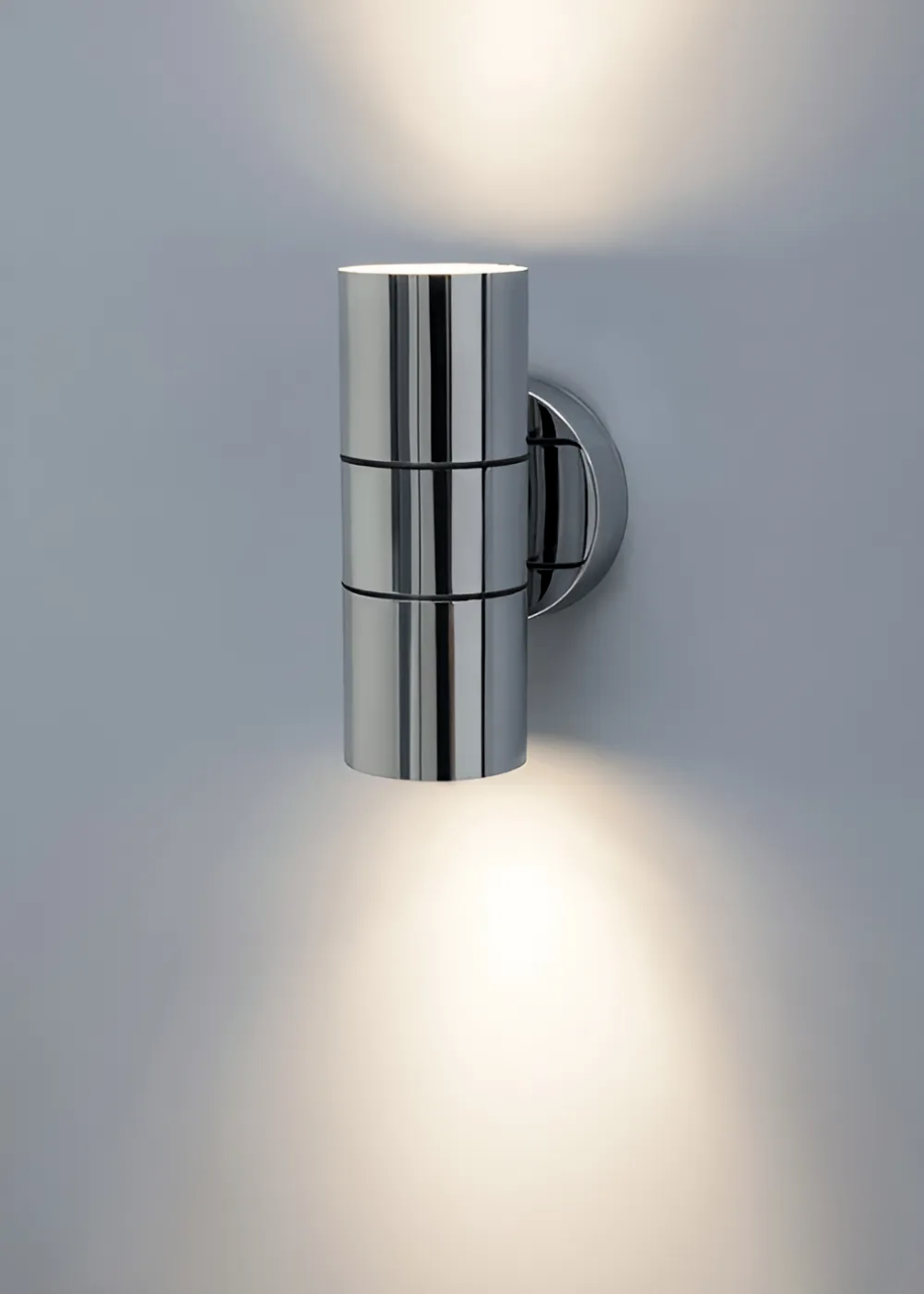 Krom Kasa Dekoratif Çift Yönlü Duvar Aplik Aydınlatma