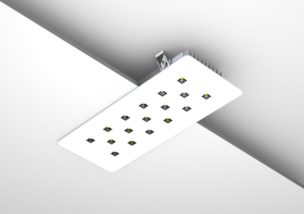 Dikdörtgen Kuyumcu Led Vitrin Aydınlatma Armatürü 36W