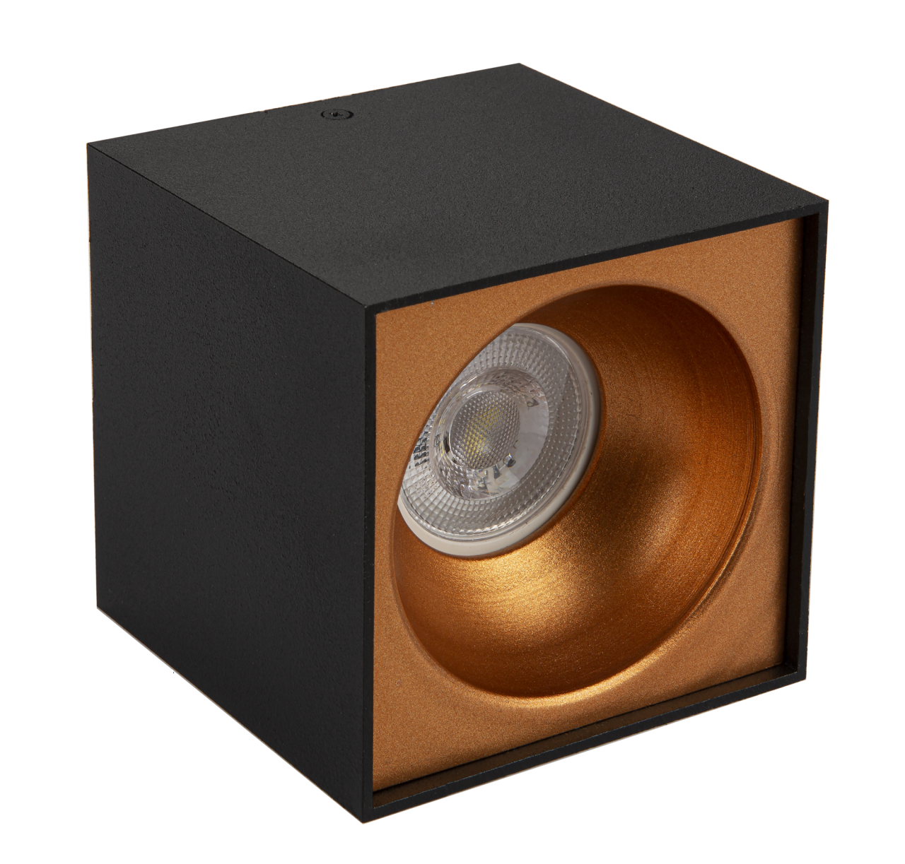 Sıva Üstü Kare Led Spot Armatür 10x10 Cm Siyah - Bakır