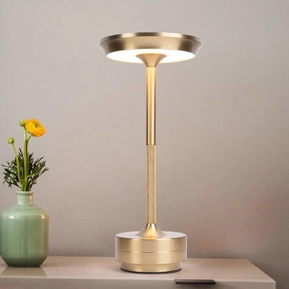 Noas Kos Şarjlı Dokunmatik Masa Lambası 3 Renk Yanma Modlu Gold Renk YL86-1241