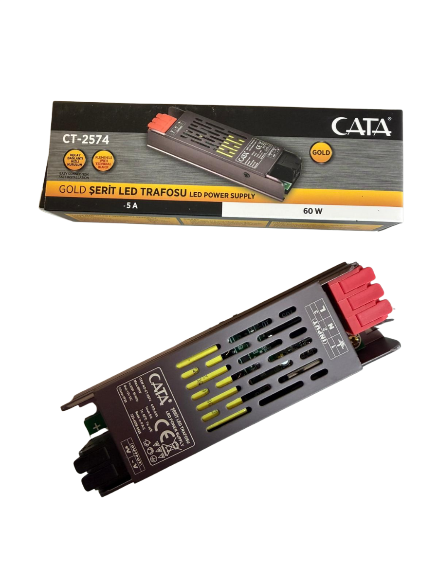 Cata 5 Amper İç Mekan Şerit Led Trafo Klemensli CT-2574