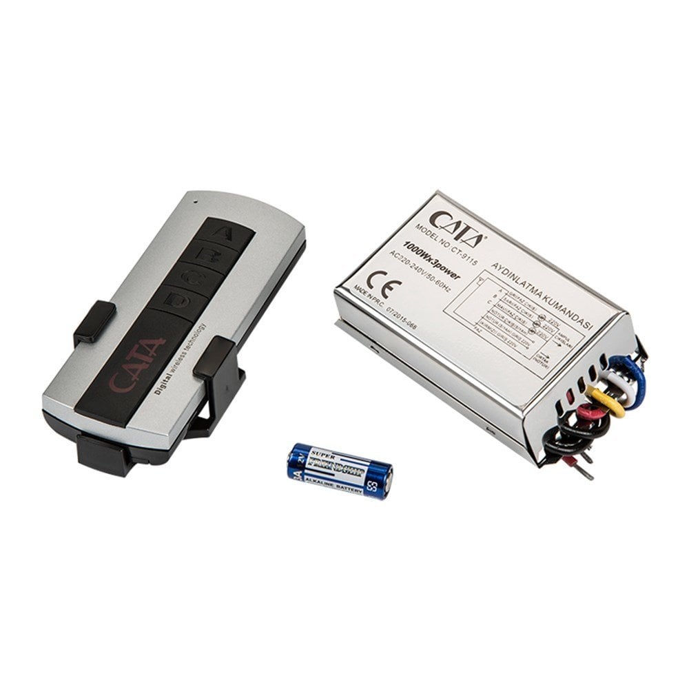 Cata 1'li Avize Aydınlatma Kumandası 1x1000 Watt Üçlü Aydınlatma Kumandası ct-9114