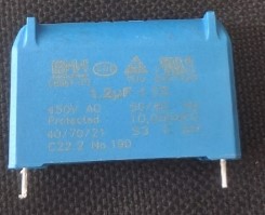 1.2µF 450VAC CBB61 MOTOR VE FAN BAŞLANGIÇ KONDANSATÖRÜ