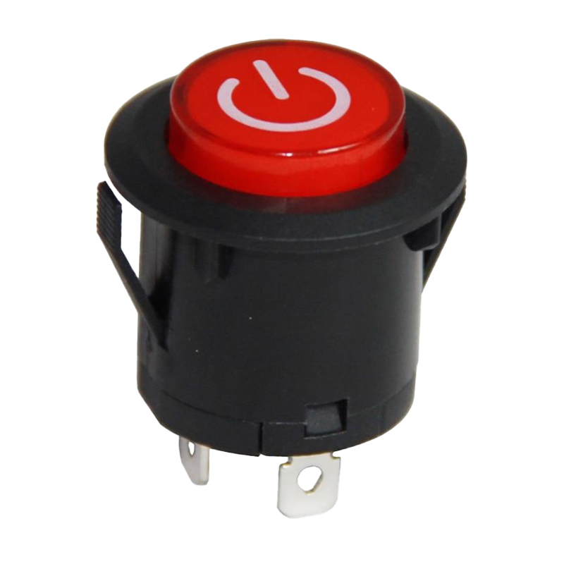 26MM YAYLI ROCKER BUTON IŞIKLI 'POWER' SİMGELİ (IC-180E)