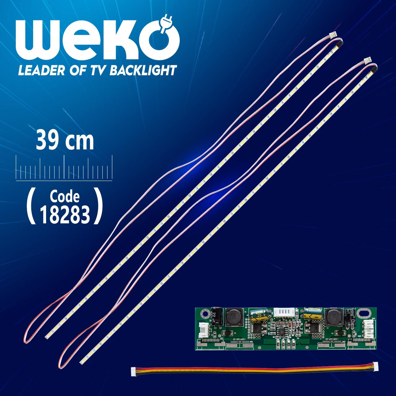 39,5" UNİVERSAL E-LED 42 LEDLİ (7020) 390MM 360-450MA 48-51V ÇİFT LED+SÜRÜCÜ+KABLO TAKIM (WK-0366)