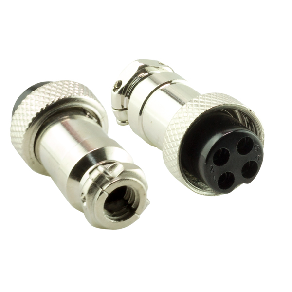 4 PİNLİ DİŞİ MAYK FİŞ (M16 - 16MM)