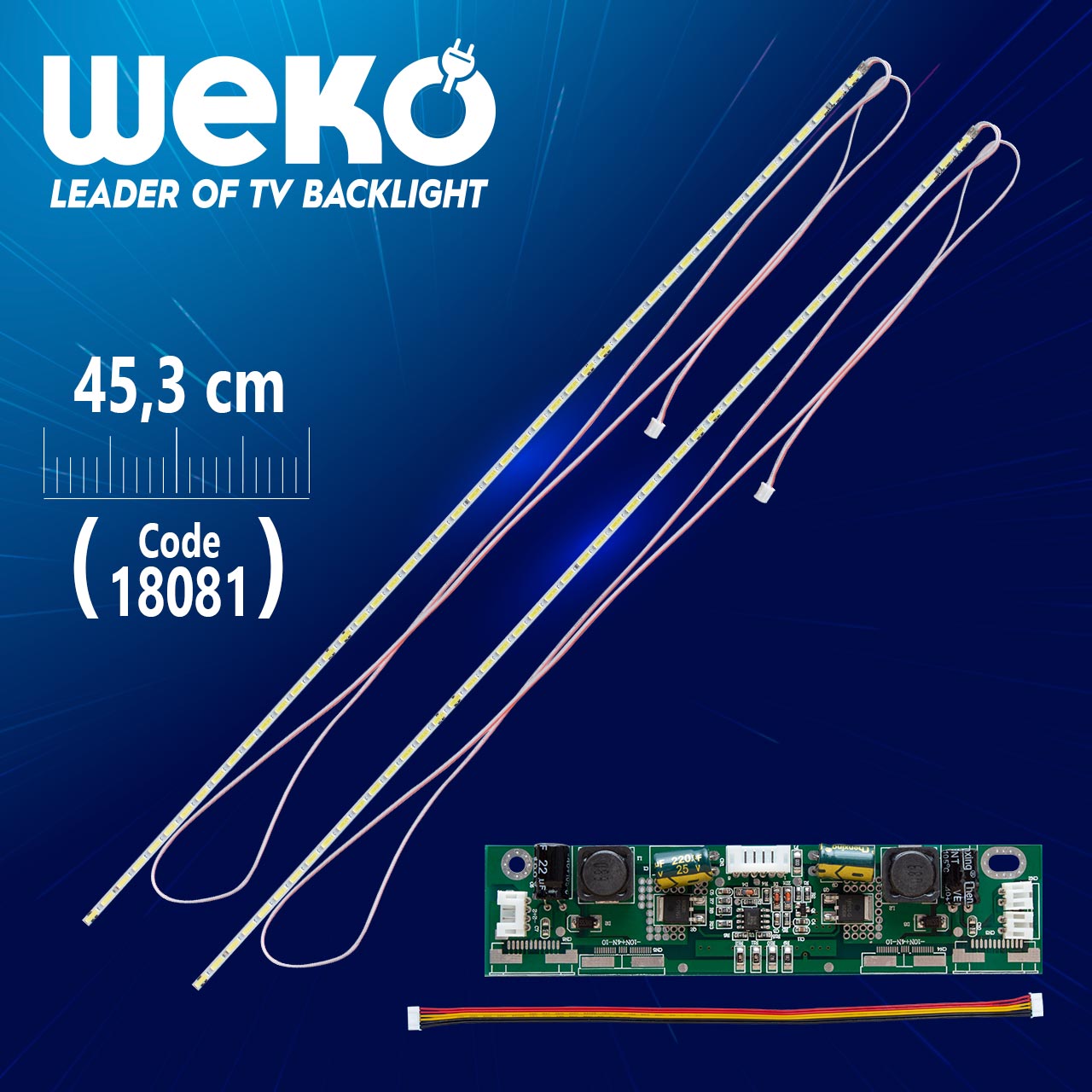 40" UNİVERSAL E-LED 48 LEDLİ (7020) 453MM 360-450MA 48-51V ÇİFT LED+SÜRÜCÜ+KABLO TAKIM (WK-1368)