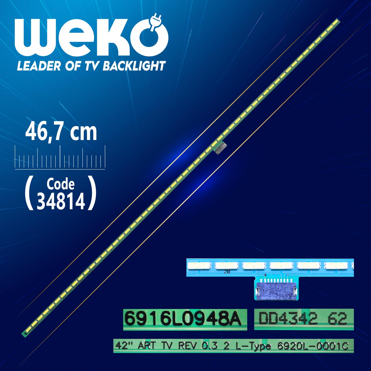 42" ART TV REV 0.3 2 L-TYPE 6920L-0001C - 46.7 CM 54 LEDLİ - (WK-696)