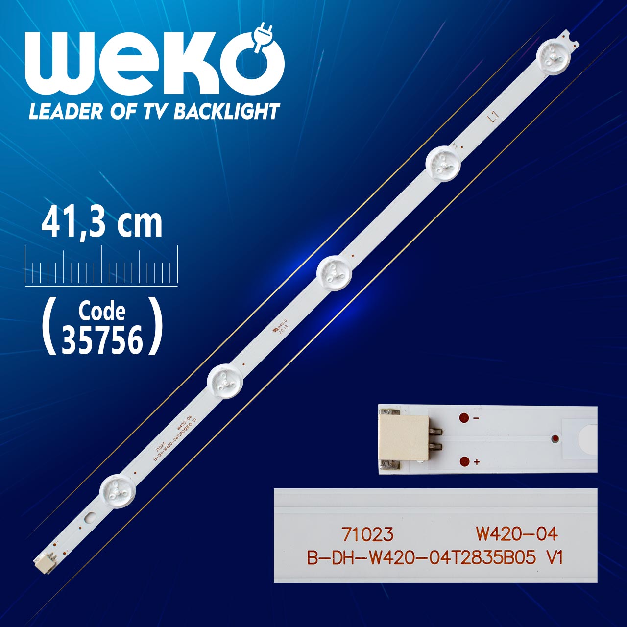 42'' ROW2.1 REV 0.6 1 L1-TYPE 6916L-1214A - 41.3 CM 5 LEDLİ - (WK-1224)