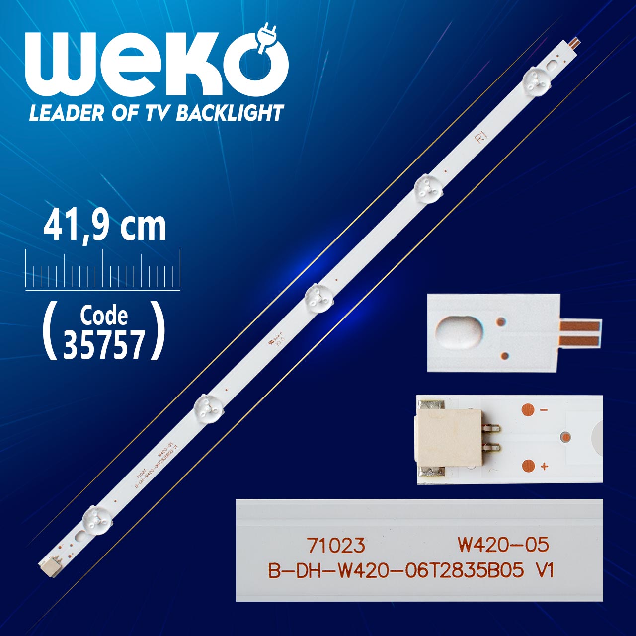 42'' ROW2.1 REV 0.6 1 R1-TYPE 6916L-1215A - 41.9 CM 5 LEDLİ - (WK-1225)