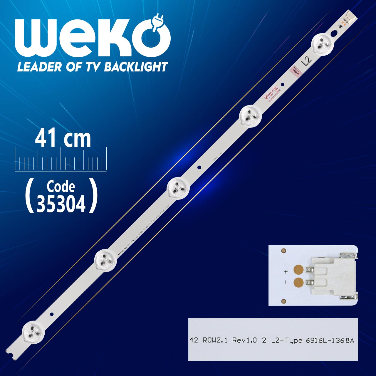 42'' ROW2.1 REV1.0 2 L1-TYPE - 6916L-1366A - 6916L-1370A - 41 CM 5 LEDLİ - (WK-368)