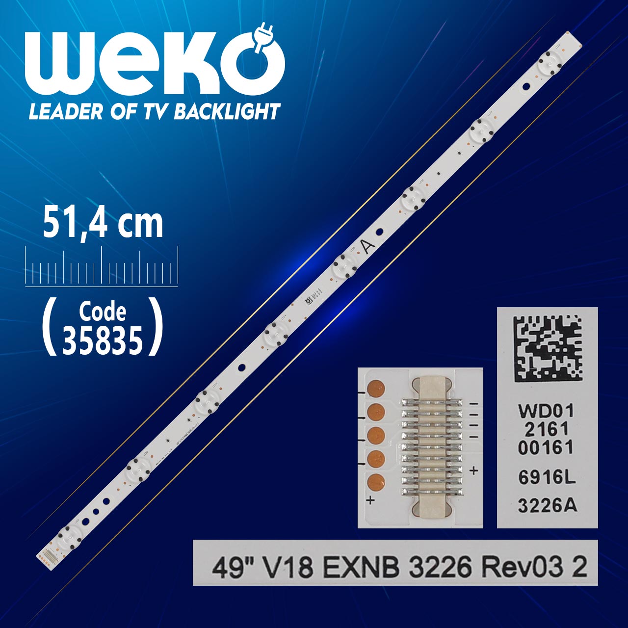 49'' V18 EXNB 3226 REV03 2 -A- 51.4 CM 8 LEDLİ - (WK-1297)