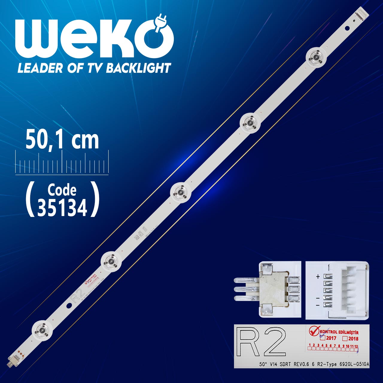 50" V14 SDRT REV0.6 6 R2-TYPE 6920L-0510A - 50.1 CM 5 LEDLİ - (WK-400)