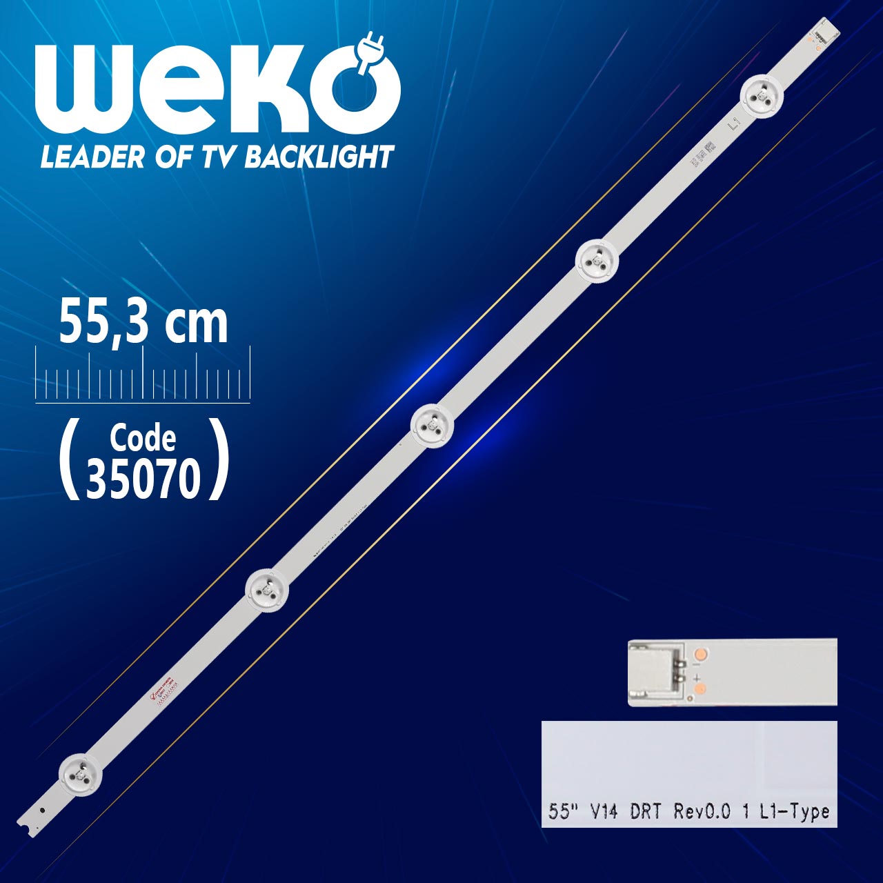 55'' V14 DRT REV0.0 1 L1-TYPE - 6916L 1447A - 55.3 CM 5 LEDLİ - (WK-835)