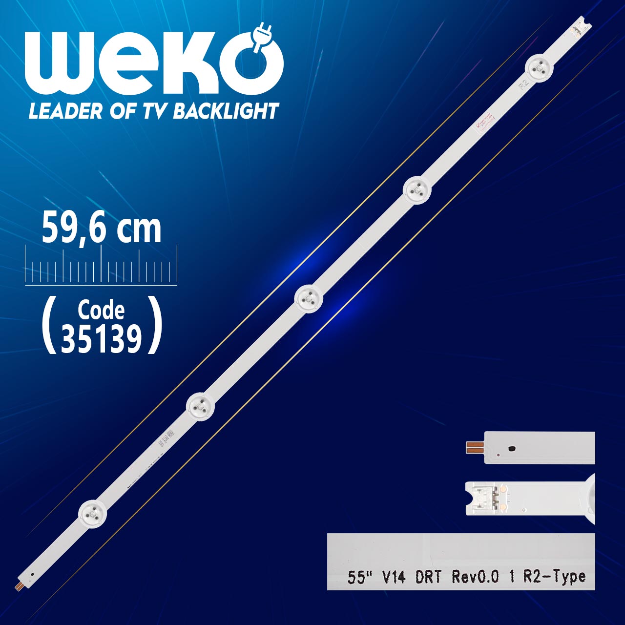 55'' V14 DRT REV0.0 1 R2-TYPE - 6916L-1450A - 59.6 CM 5 LEDLİ - (WK-867)