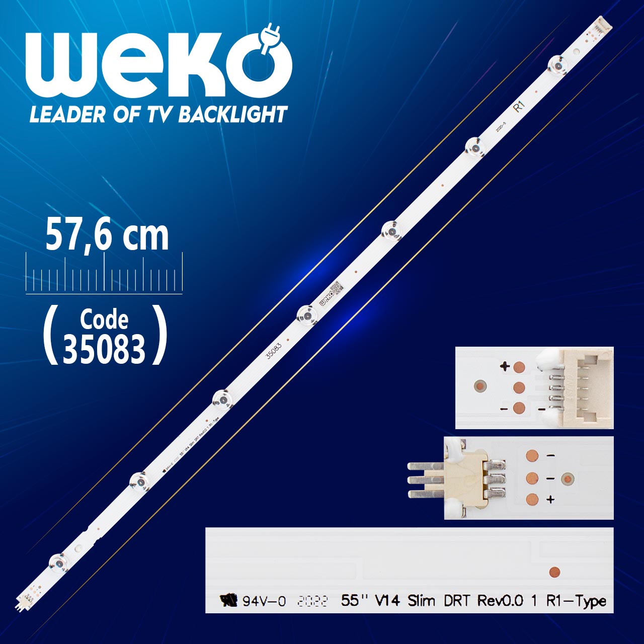 55" V14 SLİM DRT REV0.0 1 R1-TYPE - 6916L-1630A - 57.6 CM 7 LEDLİ - (WK-469)