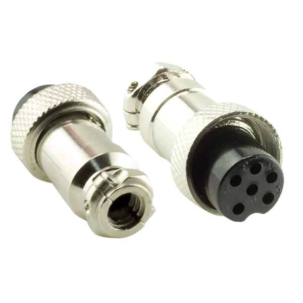 6 PİNLİ DİŞİ MAYK FİŞ (M16 - 16MM)