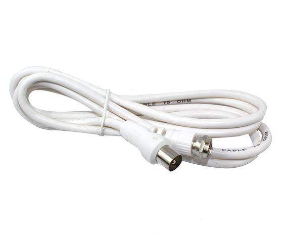 60 OHM ERKEK / F ERKEK 1.2 METRE BEYAZ KABLO