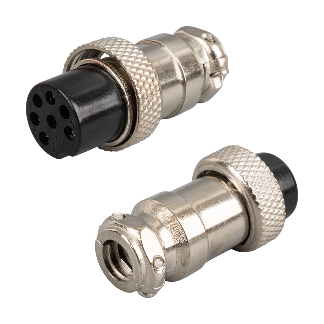 7 PİNLİ DİŞİ MAYK FİŞ (M16 - 16MM)