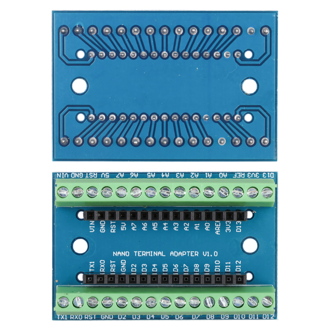 ARDUİNO NANO TERMİNAL ADAPTER V1.0 (KLEMENS GENİŞLETME MODÜLÜ)