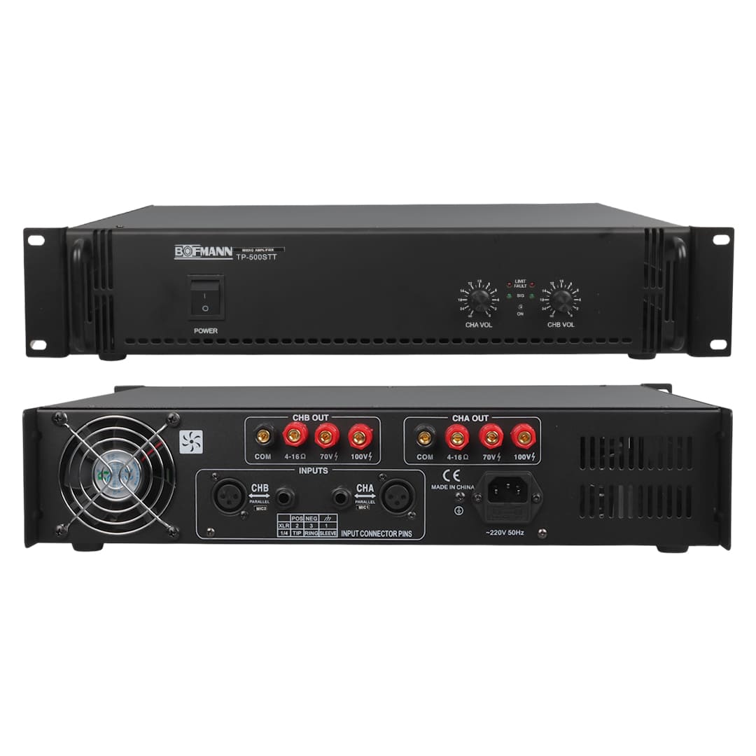 BOFMANN TP-500STT 2X250 WATT HAT TRAFOLU STREO POWER ANFİ
