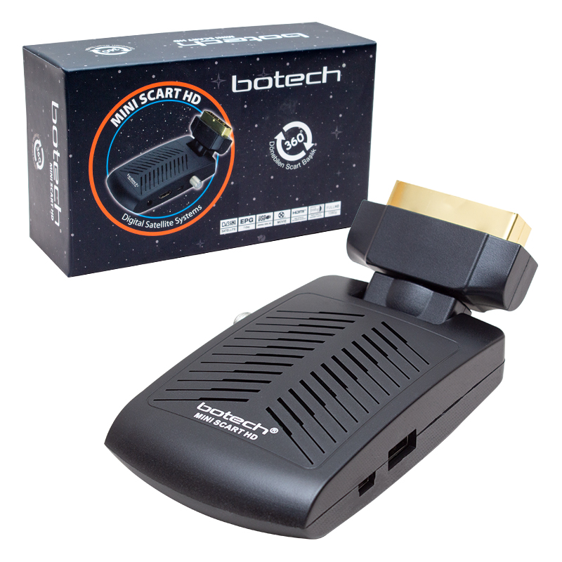 BOTECH MİNİ SCART + HDMI GİRİŞLİ MİNİ HD UYDU ALICISI
