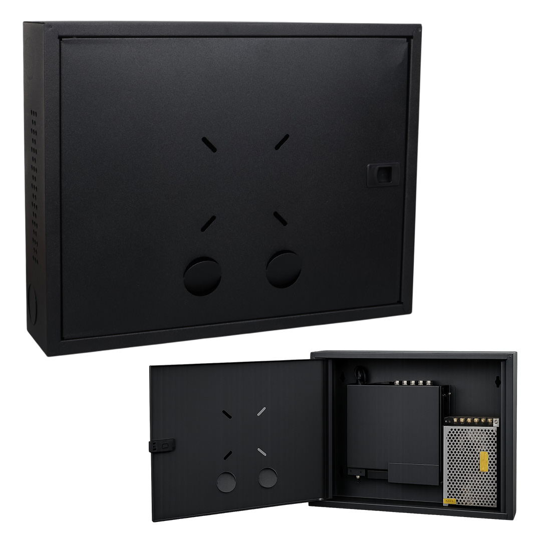 DİK TİP SİYAH DVR/NVR KABİNİ PANO  KABİNET FURY 45X35X10