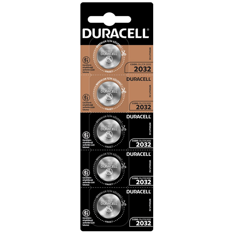 DURACELL CR2032 LİTYUM PİL (5'Lİ PAKET FİYATI)